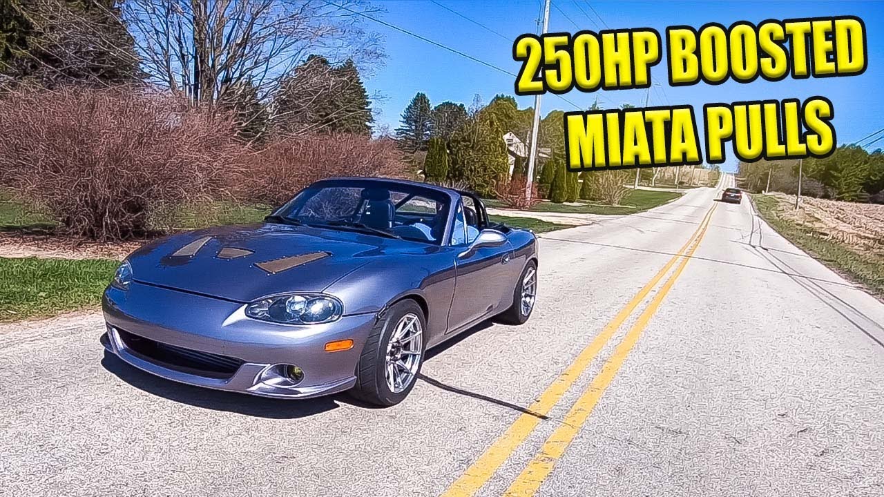 STRAIGHT PIPED 250HP MAZDASPEED MIATA PULLS