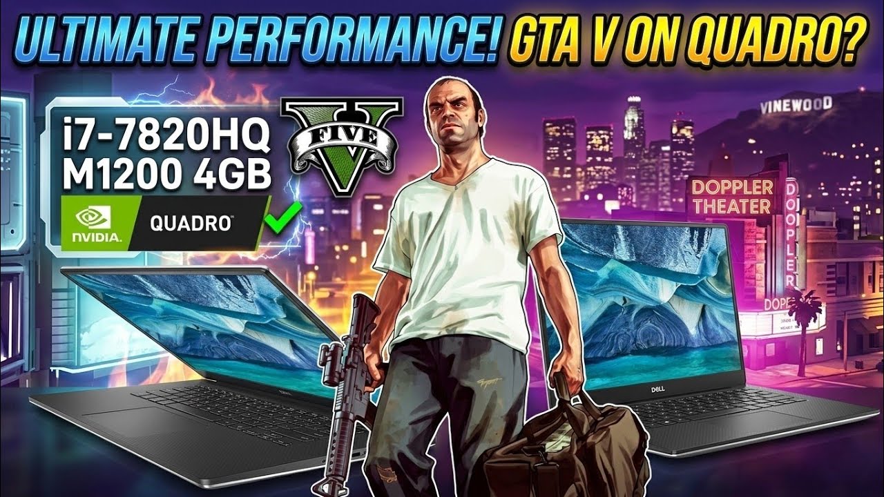 Dell Precision 5520 i7-7820HQ/M1200 4GB full review and tested on GTA V #gaming #gta5 #workstation