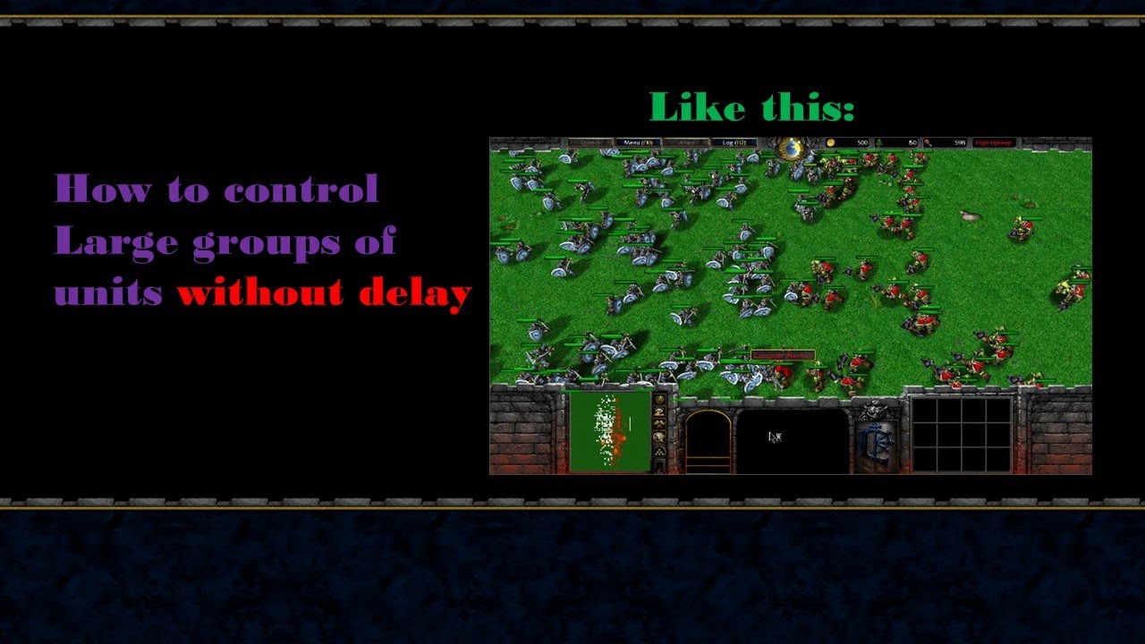 WC3 World Editor: How to control LARGE Groups of units without delay