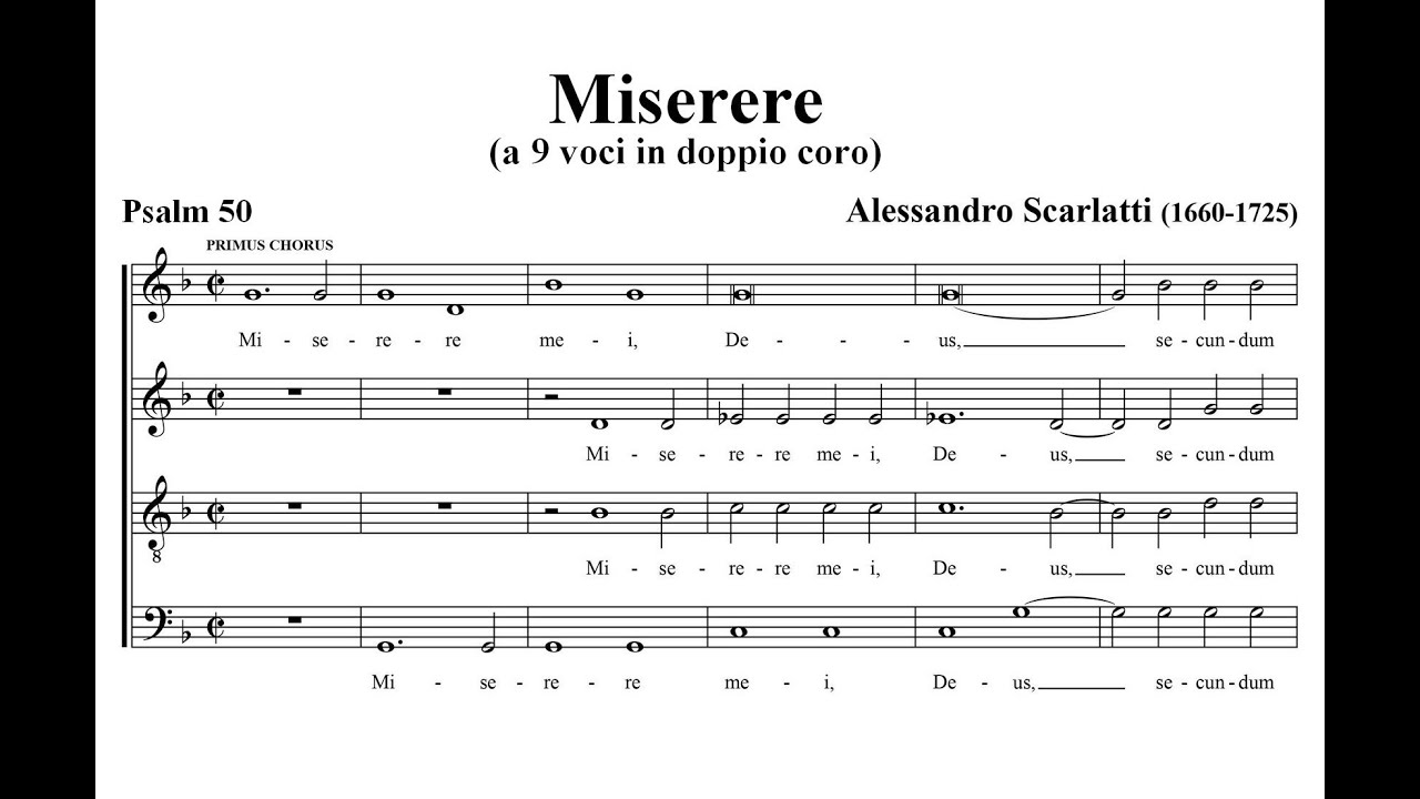 Scarlatti, Alessandro (1660 - 1725) Miserere (Psalmus 50) 1711.