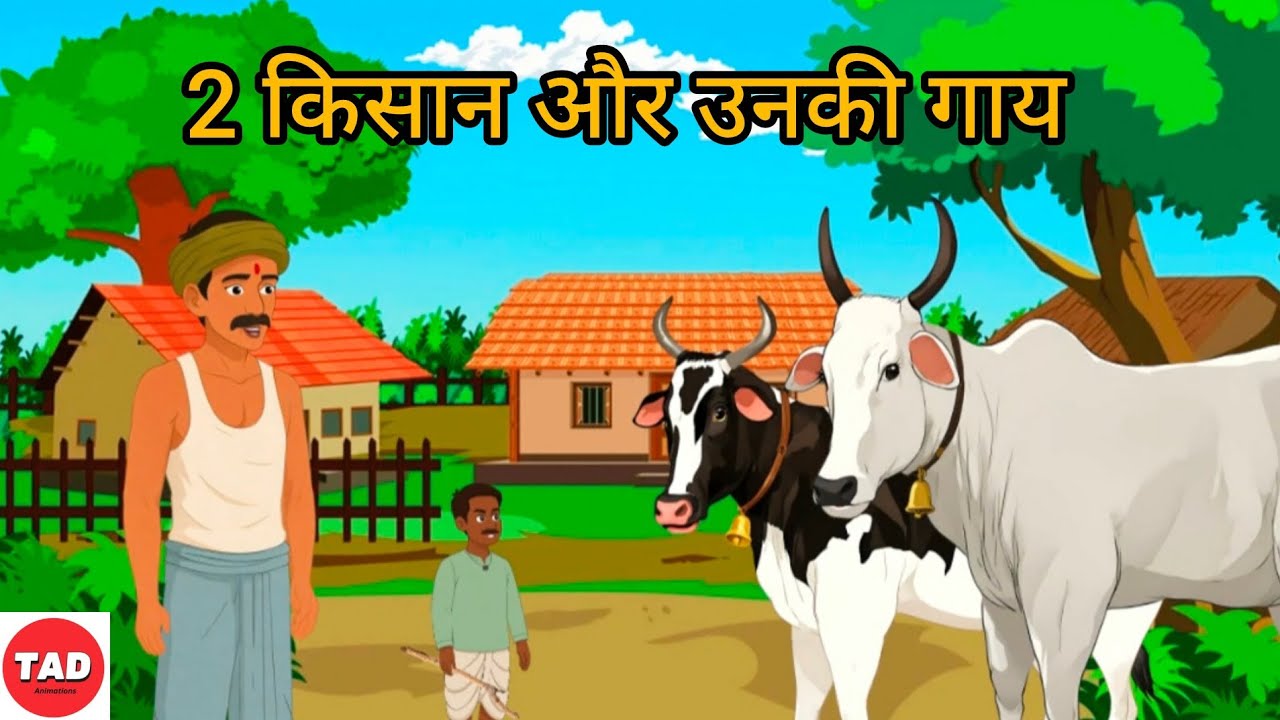 2 किसान और उनकी गाय | TAD Animation 