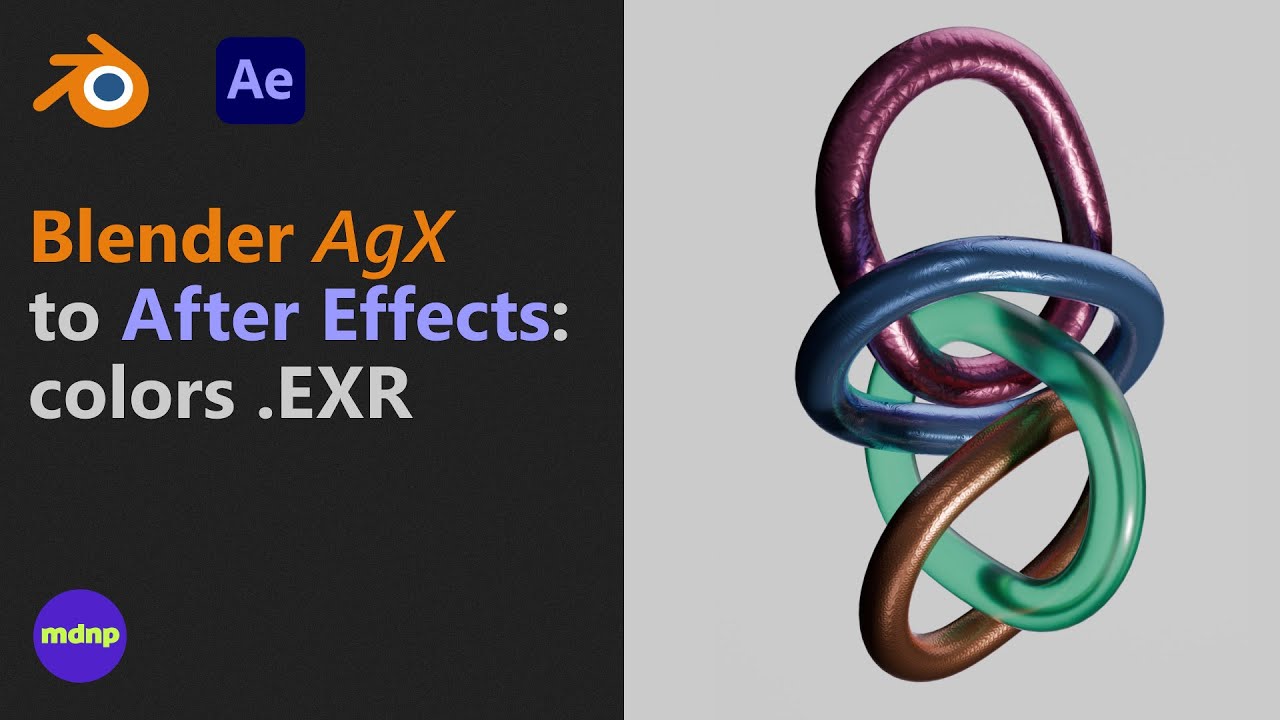 Blender Agx to After Effects: colors .EXR #b3d tutorial