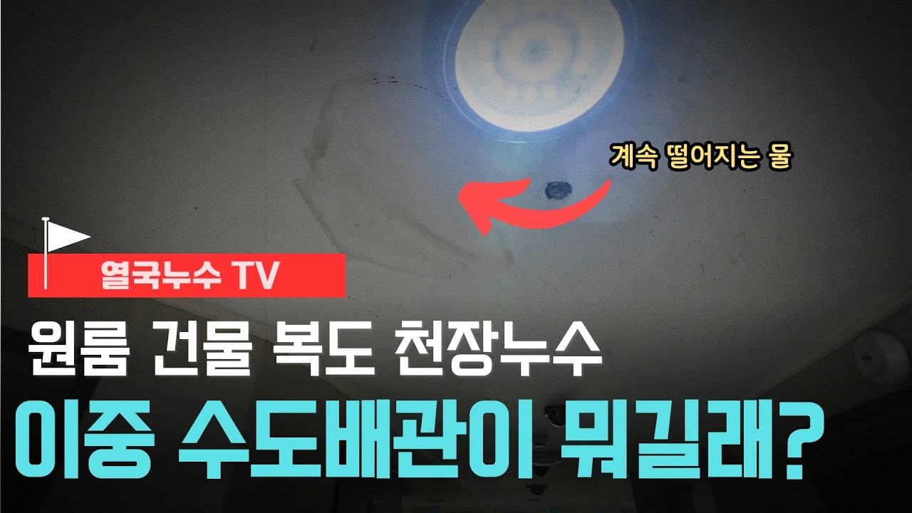 건물주라면 필수 시청 추천! 원룸 주택 1층 복도 천장 누수(온수 수도 배관누수)