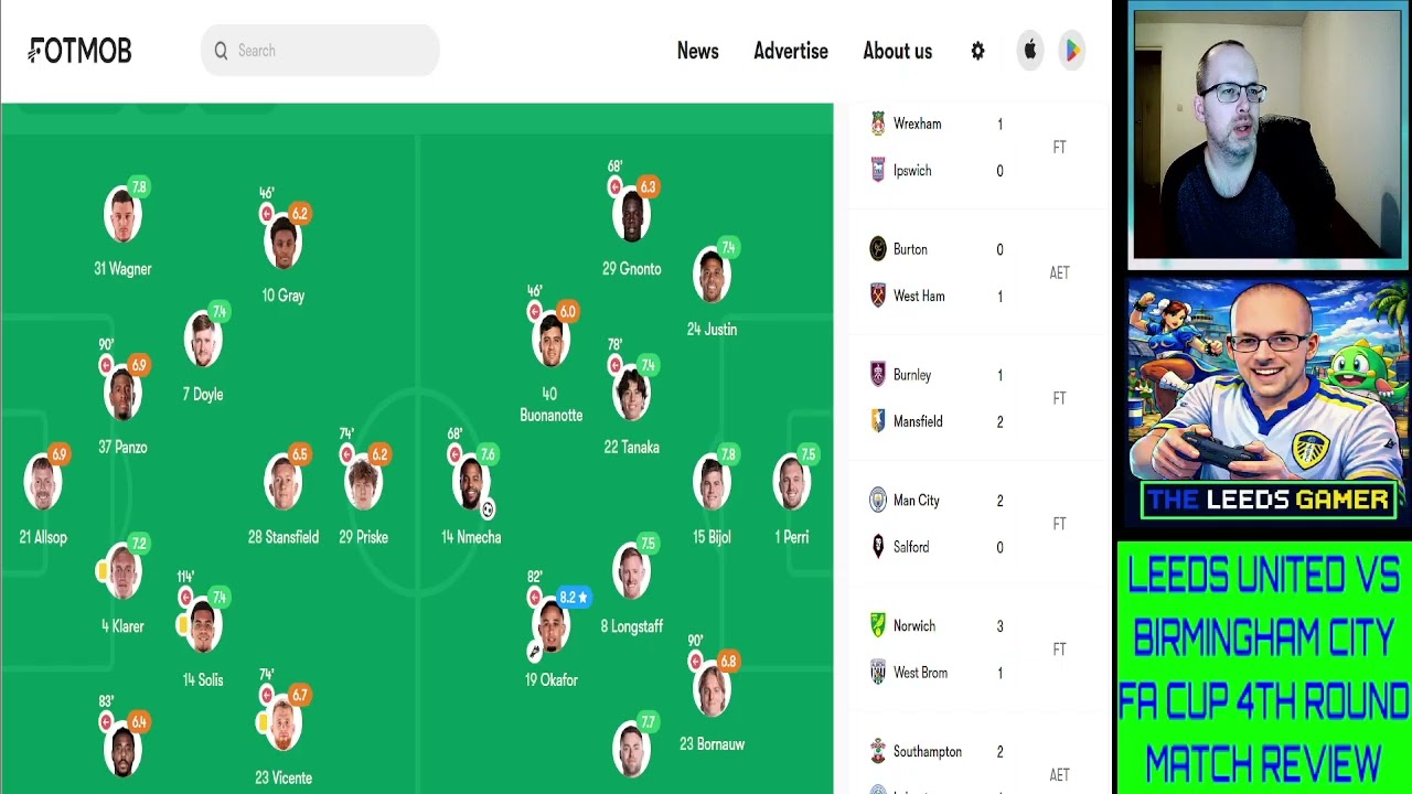 HERE IS MY MATCH REVIEW (SORRY FOR THE DELAY) OF LEEDS UNITED VS BIRMINGHAM CITY IN THE F.A. CUP