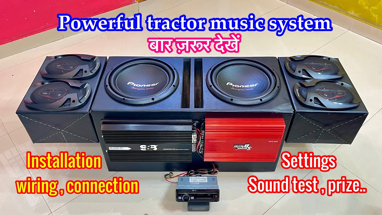 pioneer tractor music system | 2 pioneer subwoofer on tractor 