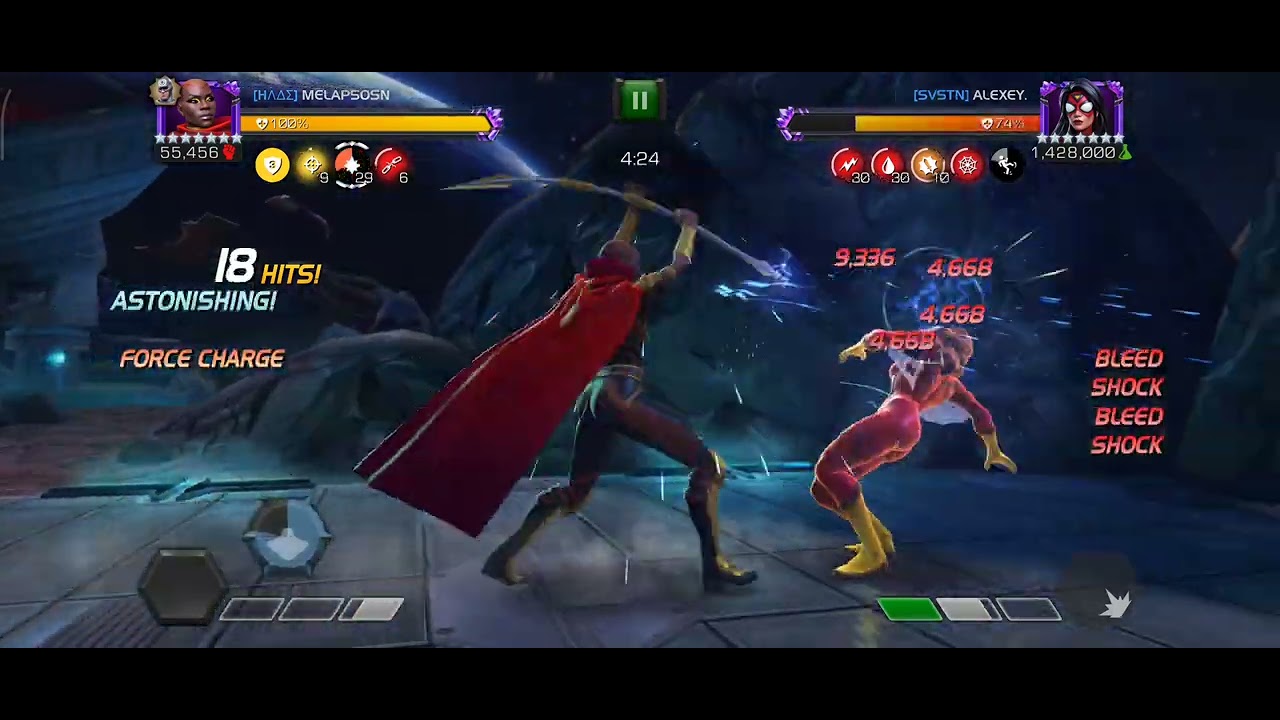 MCOC AW (BIG THING) Tile 9 - Okoye vs Spiderwoman 