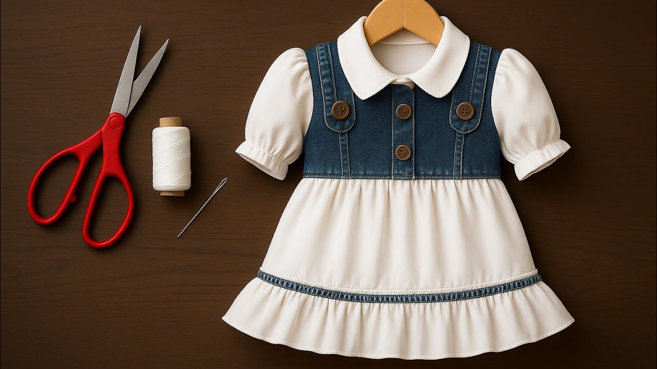💥 Old Jeans + Scrap Fabric = A Dress You Won’t Believe Exists! 👗😱