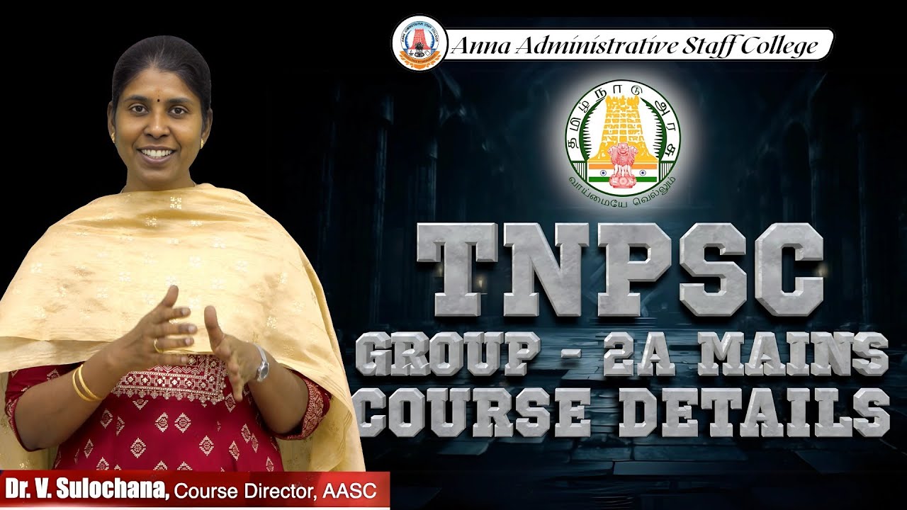 🚀 Mission 80 🎯 | Course Details📄 for TNPSC Group 2A Mains | Dr. V. Sulochana, Course Director, AASC