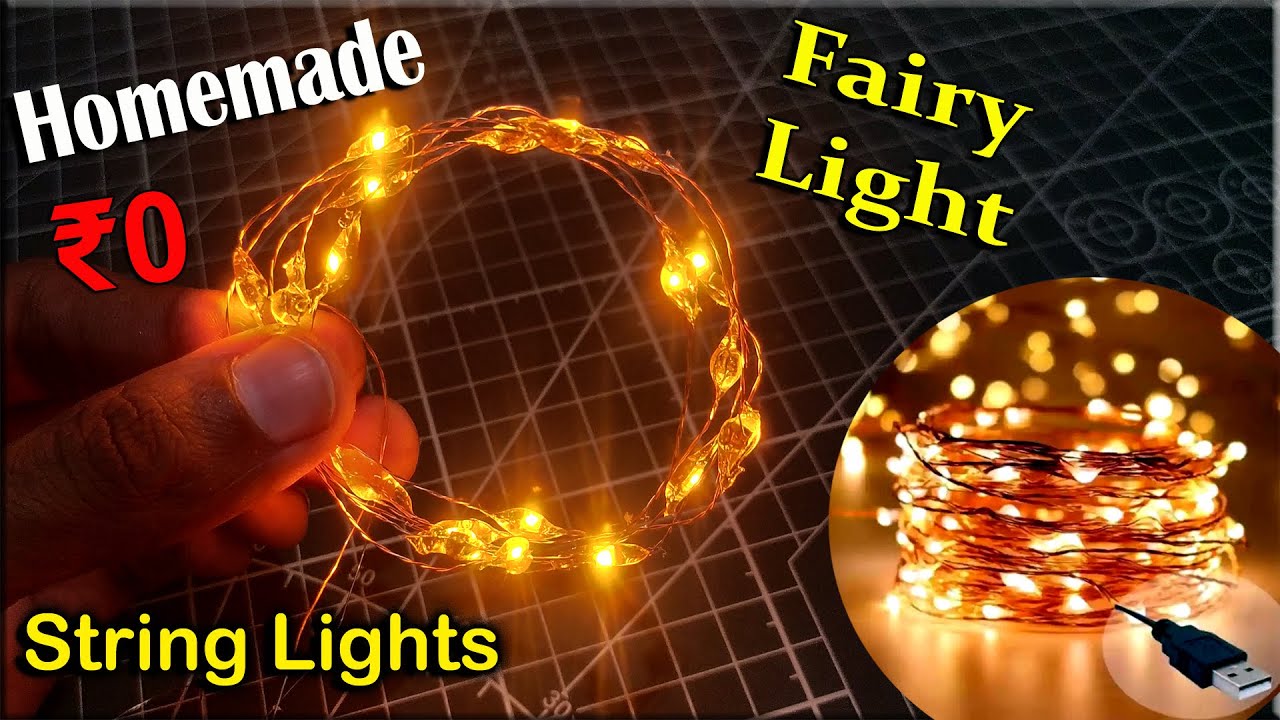 How To Make Led Fairy Lights at Home | Homemade Led String Lights from Old Led Bulbs
