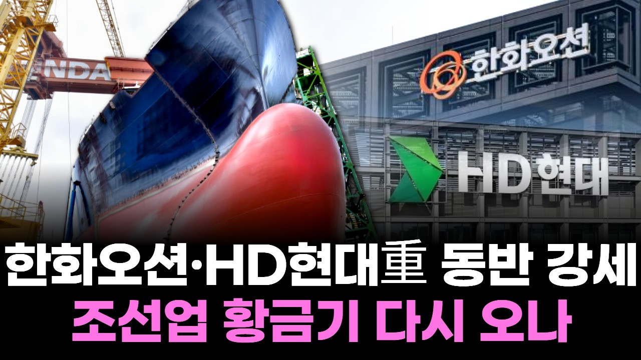 한화오션&middot;HD현대重 동반 강세...조선업 황금기 다시 오나
