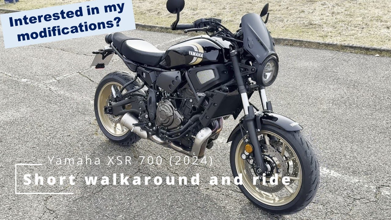 XSR 700 Walkaround & Stock Exhaust Sound & short Black Forest Ride