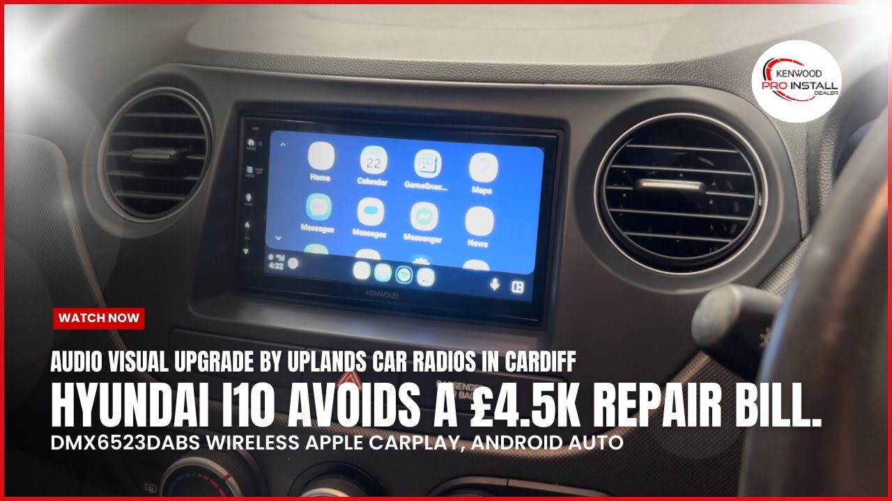 Hyundai i10 Avoids a £4.5k Repair Bill & Gets Wireless CarPlay KENWOOD DMX6523DABS #hyundai #carplay
