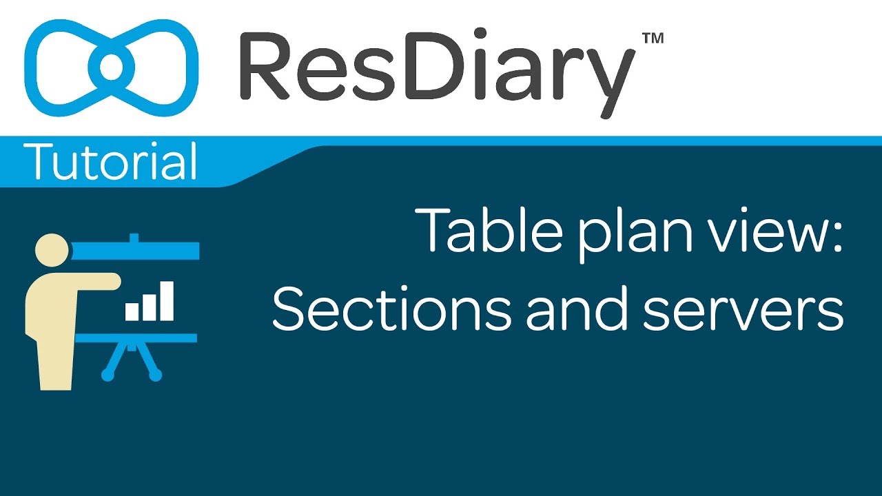 Table plan view: servers and sections