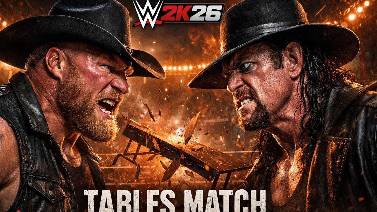 Brock Lesnar vs The Undertaker — Tables Match | WWE