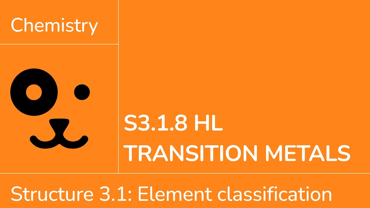 Structure 3.1.8 HL Transition Metals [IB Chemistry HL]