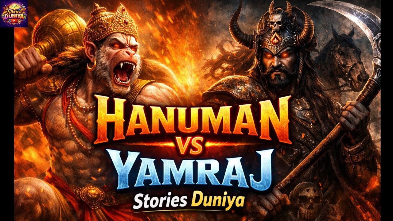 हनुमान ने यमराज को दी चुनौती😱| माता अंजना के लिए काल से युद्ध |सच्ची भक्ति की शक्ति | Stories Duniya