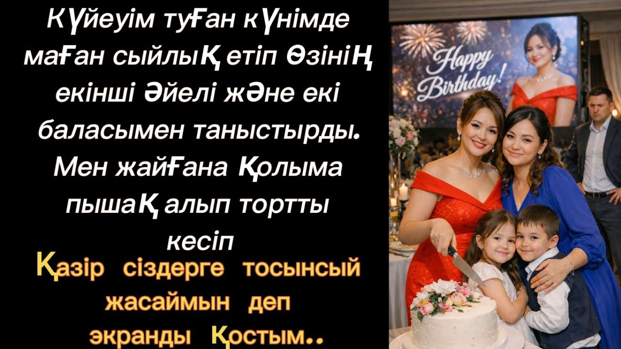 Күйеуім туған күнімде маған ұмытылмас сыйлық жасап екінші әйелі мен екі баласын әкеліп таныстырды...