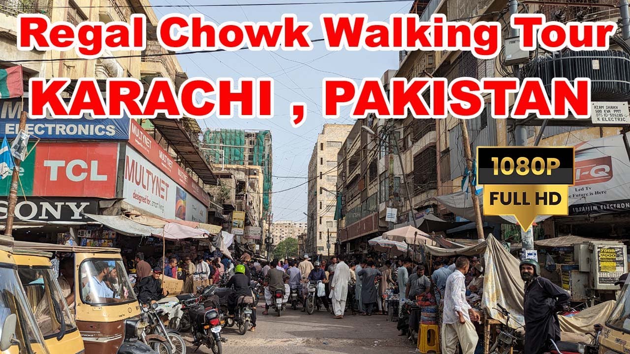 Regal Chowk Market Walking Tour | Karachi, Pakistan | Full Mooni Vlogs | Full HD 60 FPS