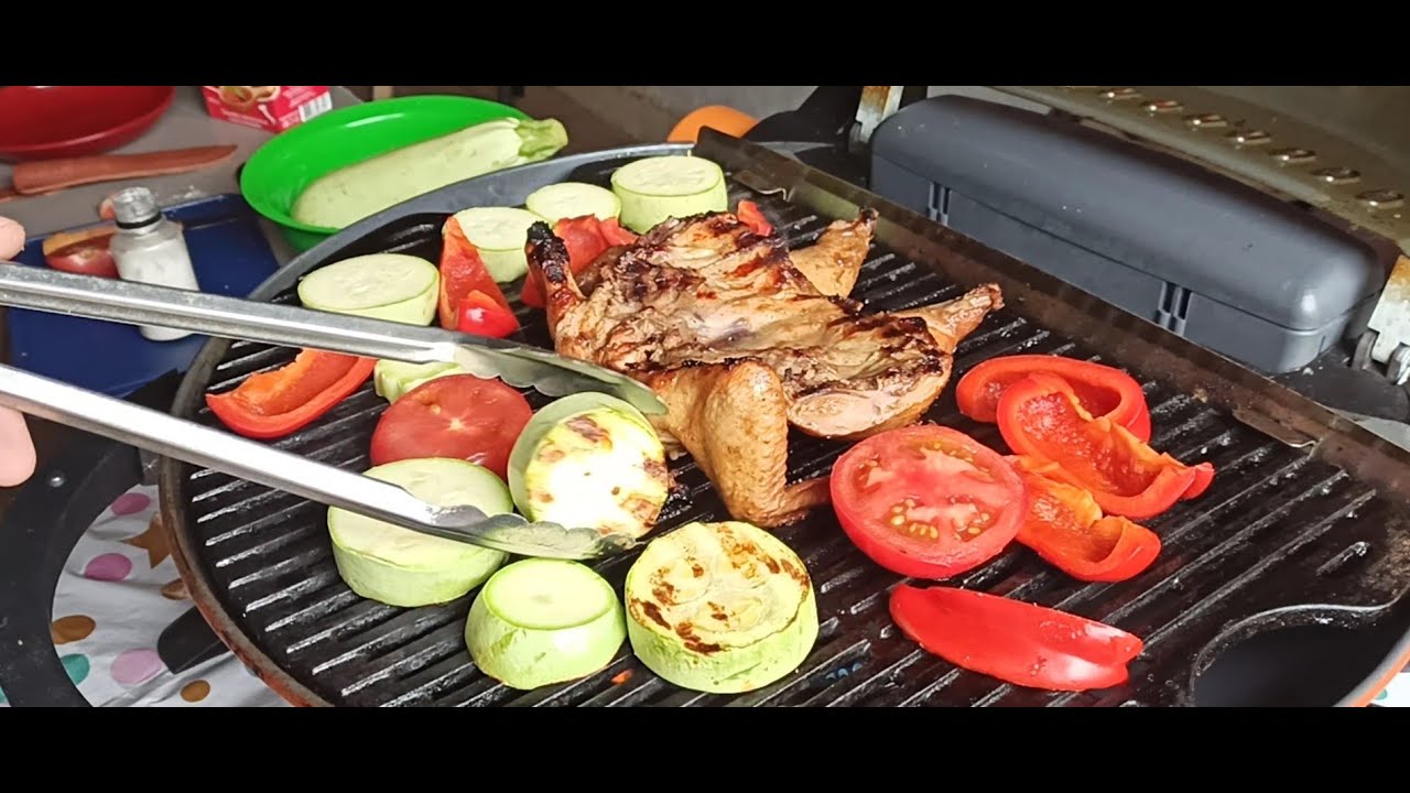 Гриль Пицца на O-grill. Цыплëнок тапака (табака)