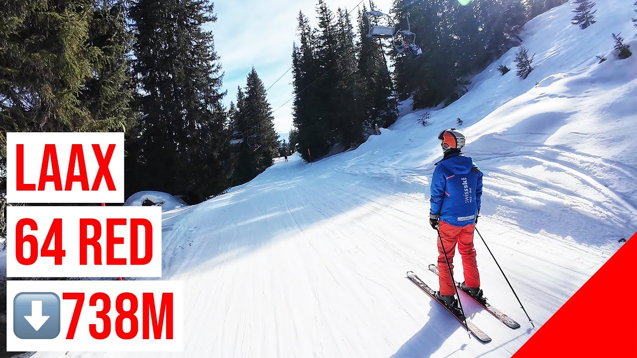 LAAX, 64 🔴 RED (Valley Run - Talabfahrt, Gustis Jagdhütte - LAAX Base Station) #6 🇨🇭