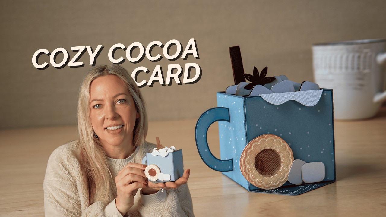 Урок по изготовлению уютной открытки в виде кружки какао ☕ | Простая зимняя 3D открытка с помощью...