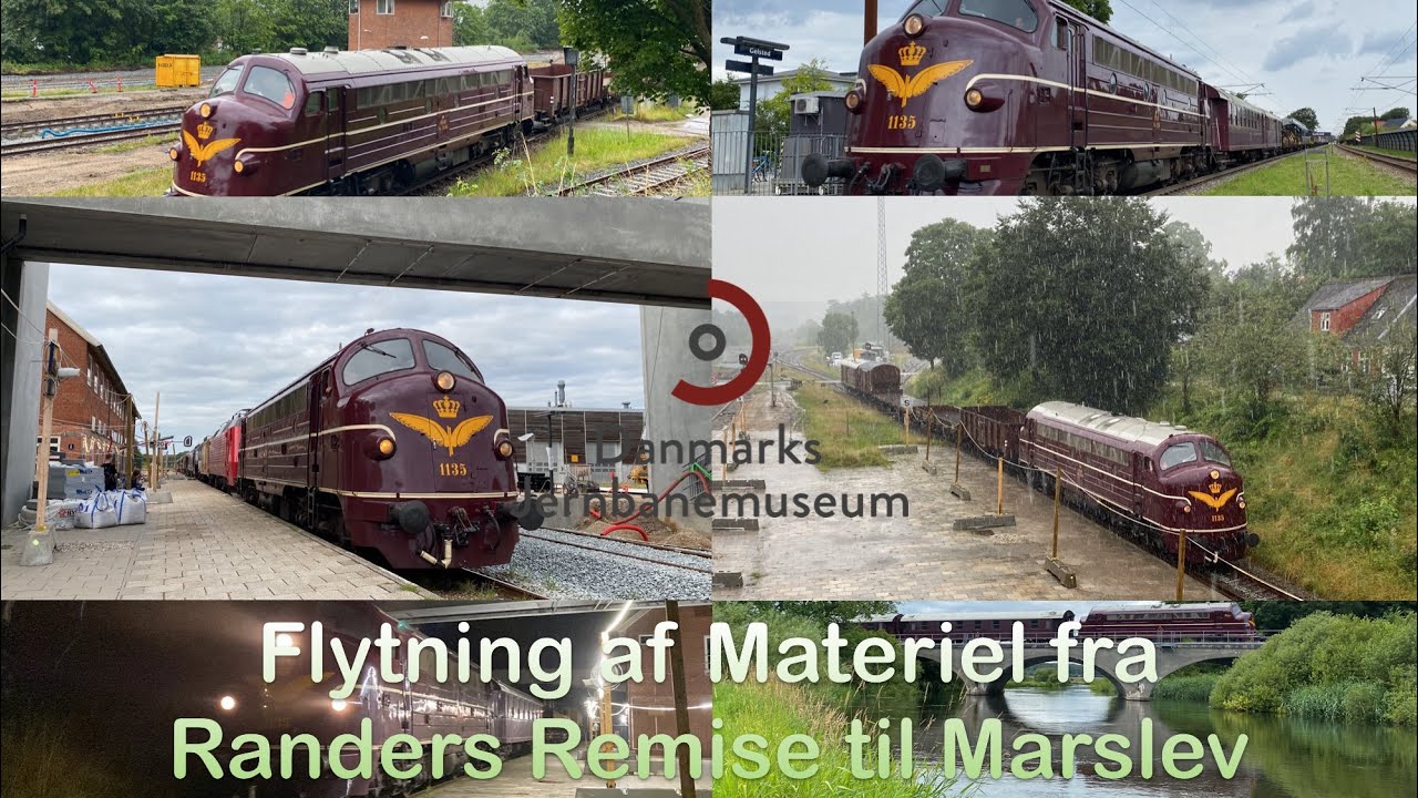 Flytning af Materiel ￼fra Randers Remise til Marslev | Moving Trains form Randers Remise to Marslev