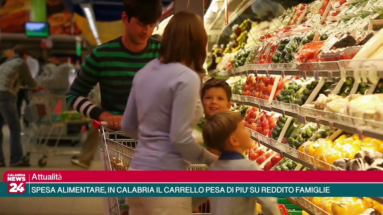 Attualità - SPESA ALIMENTARE, IN CALABRIA IL CARRELLO PESA DI PIU' SU REDDITO FAMIGLIE