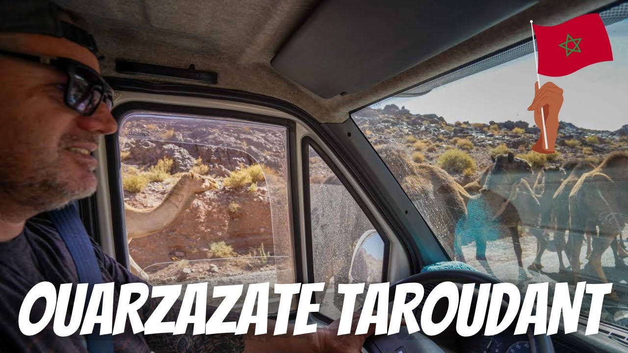 TRAFFIC JAM ON THE ROAD FROM TAROUDANT TO TAFRAOUTE 🇲🇦 What is it like driving in Morocco?!