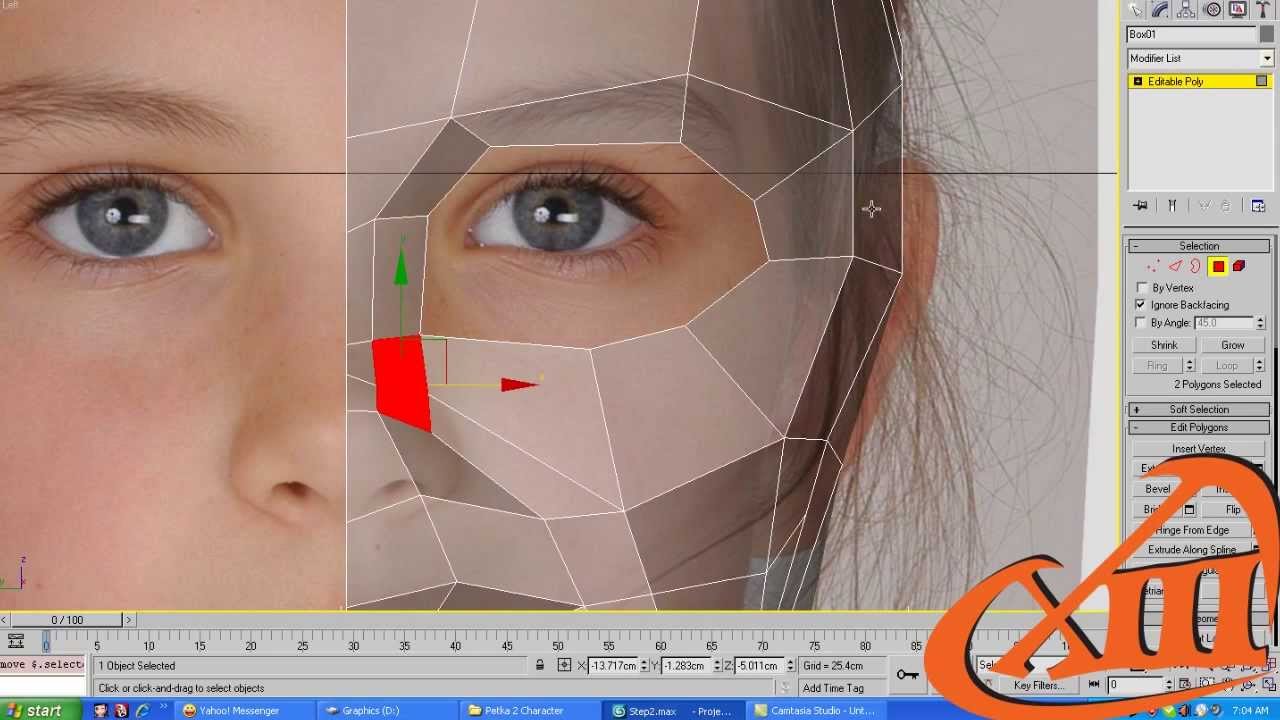 Tutorial - head modeling from box - normal speed