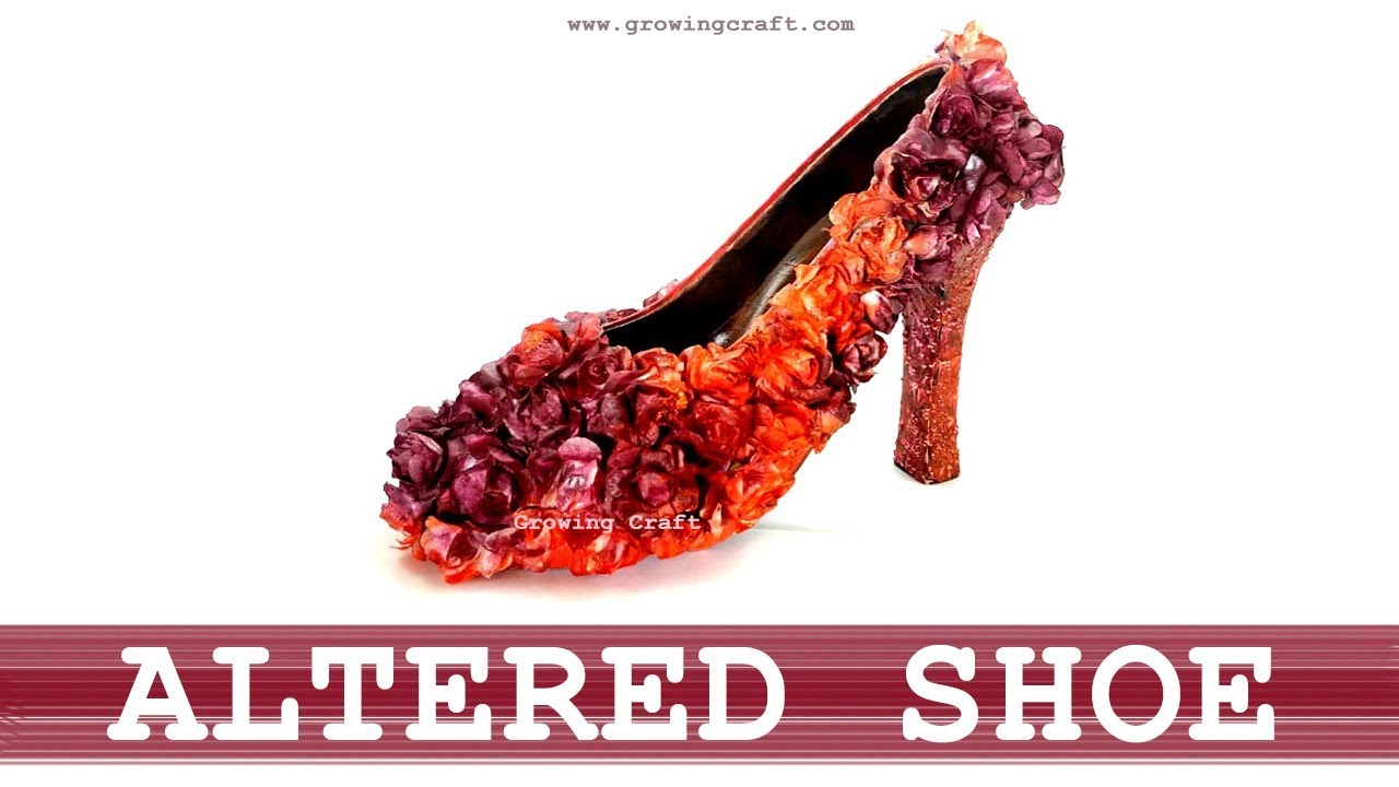 168. mixed media altered shoe - diy&hearts;handmade gifts and decor-altered art tutorial-art for beginners