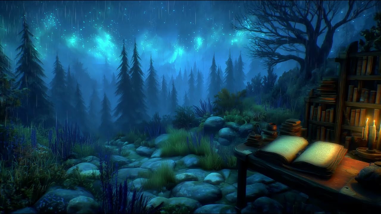 Fantasy Music for Creativity and Focus | Wizard's Shelter Pt.4 | Rain Ambience