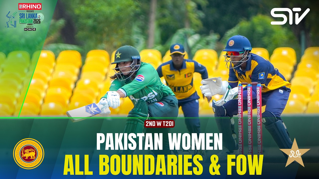 Pakistan Women All Boundaries & FOW | Sri Lanka W vs Pakistan W | Match 2 | T20I Series 2026 | M9l1K