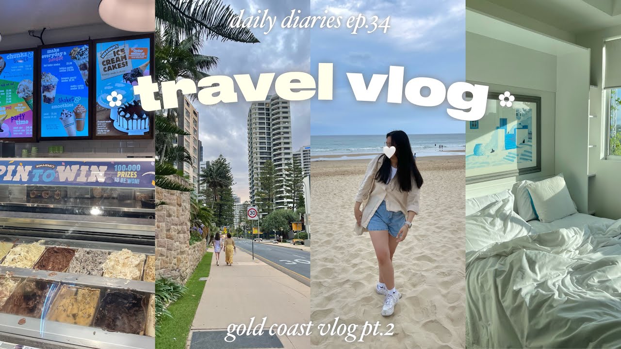 travel vlog 🧺 exploring gold coast, surfer’s paradise, ripley’s, wet’n’wild & more