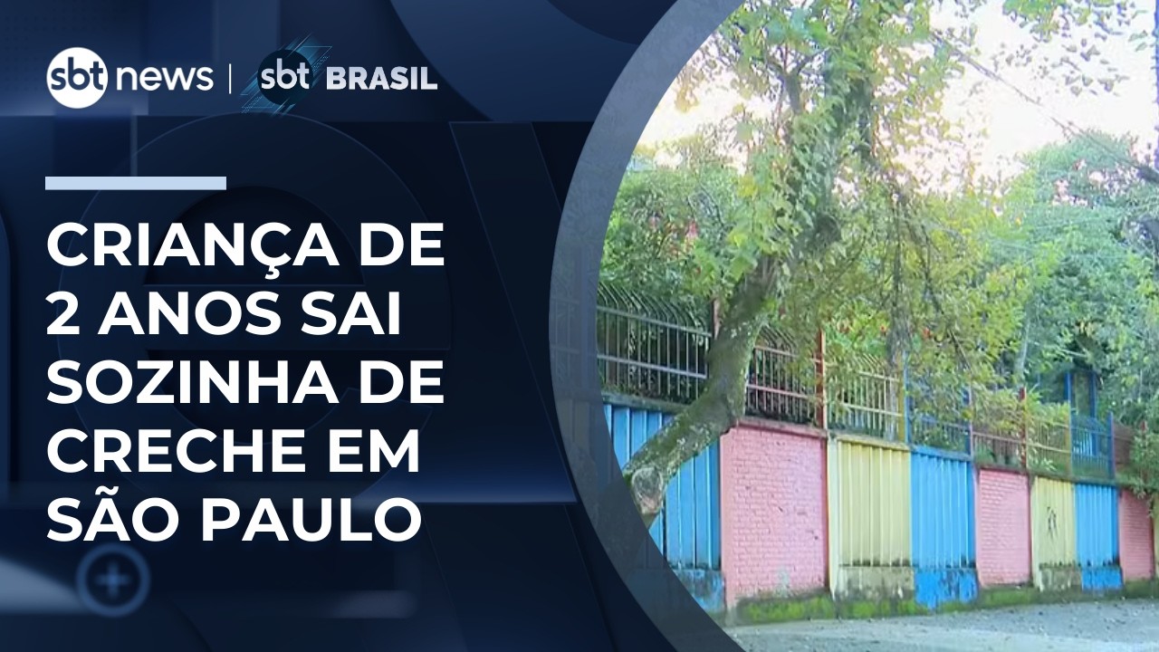 SP: Criança de 2 anos sai sozinha de creche e é encontrada por desconhecido na rua | #SBTBrasil