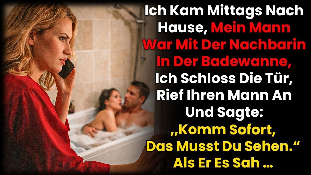 Mein Mann war mit der Nachbarin in der Badewanne – ich schloss die Tür und schmiedete meinen Plan …