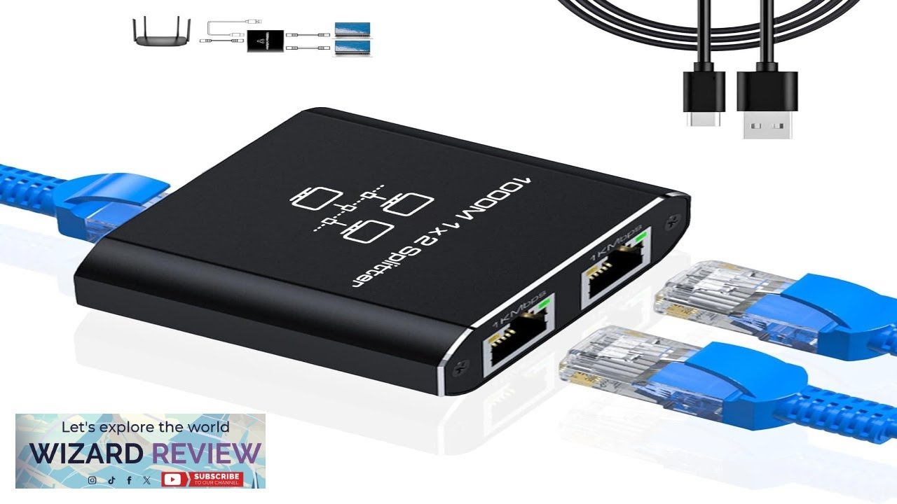 Gigabit Ethernet Splitter 1 to 2 Network Splitter with USB Power Review