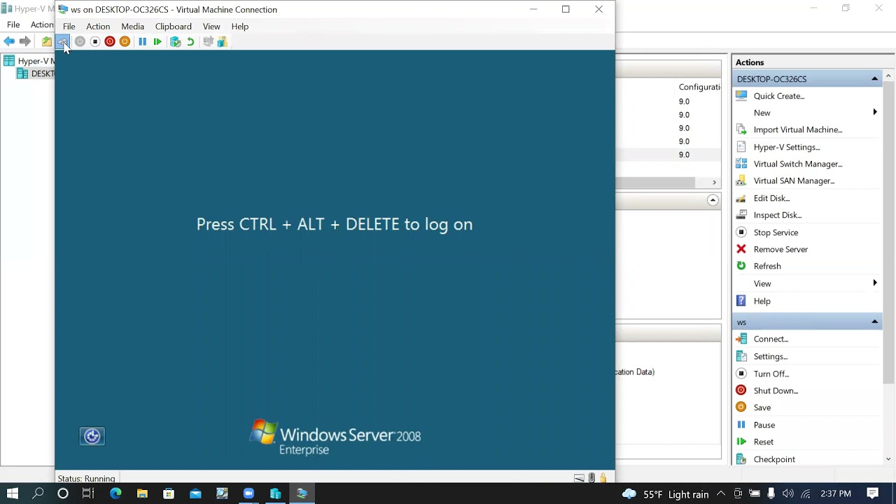Install Windows Server on Hyper v ba kurdi