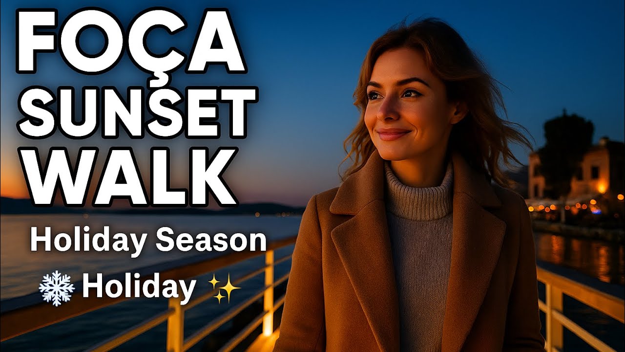 Fo&ccedil;a Holiday Season Sunset Walk | Marina, Seaside & Bazaar in 4K ❄️🌅✨