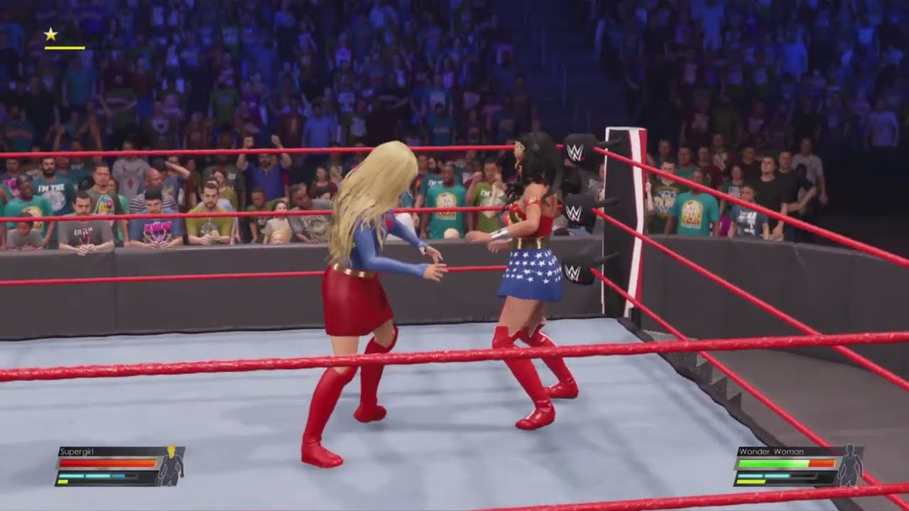 WWE 2K22 Supergirl Vs Wonder Woman - Superhero Contest