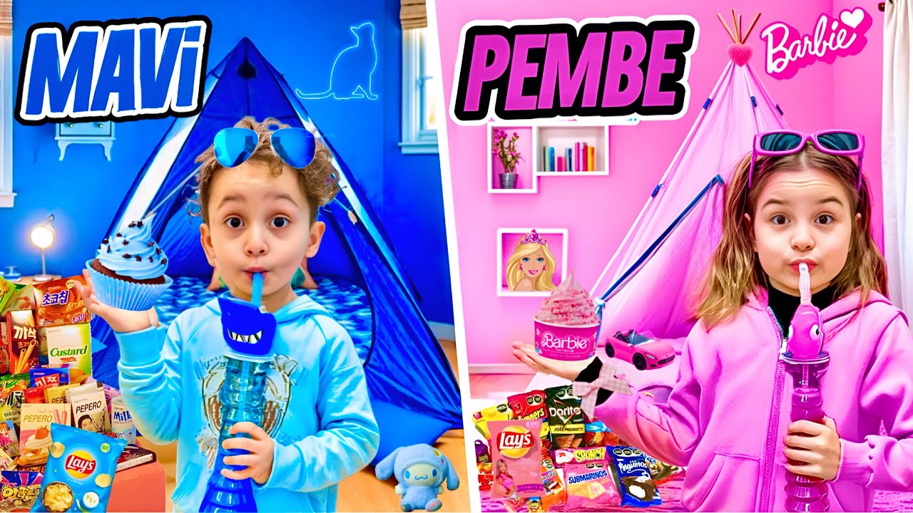 TÜM GÜN TEK RENK PEMBE MAVİ !! KİM PEMBE KİM MAVİ !! KUZEY ELİF ?!