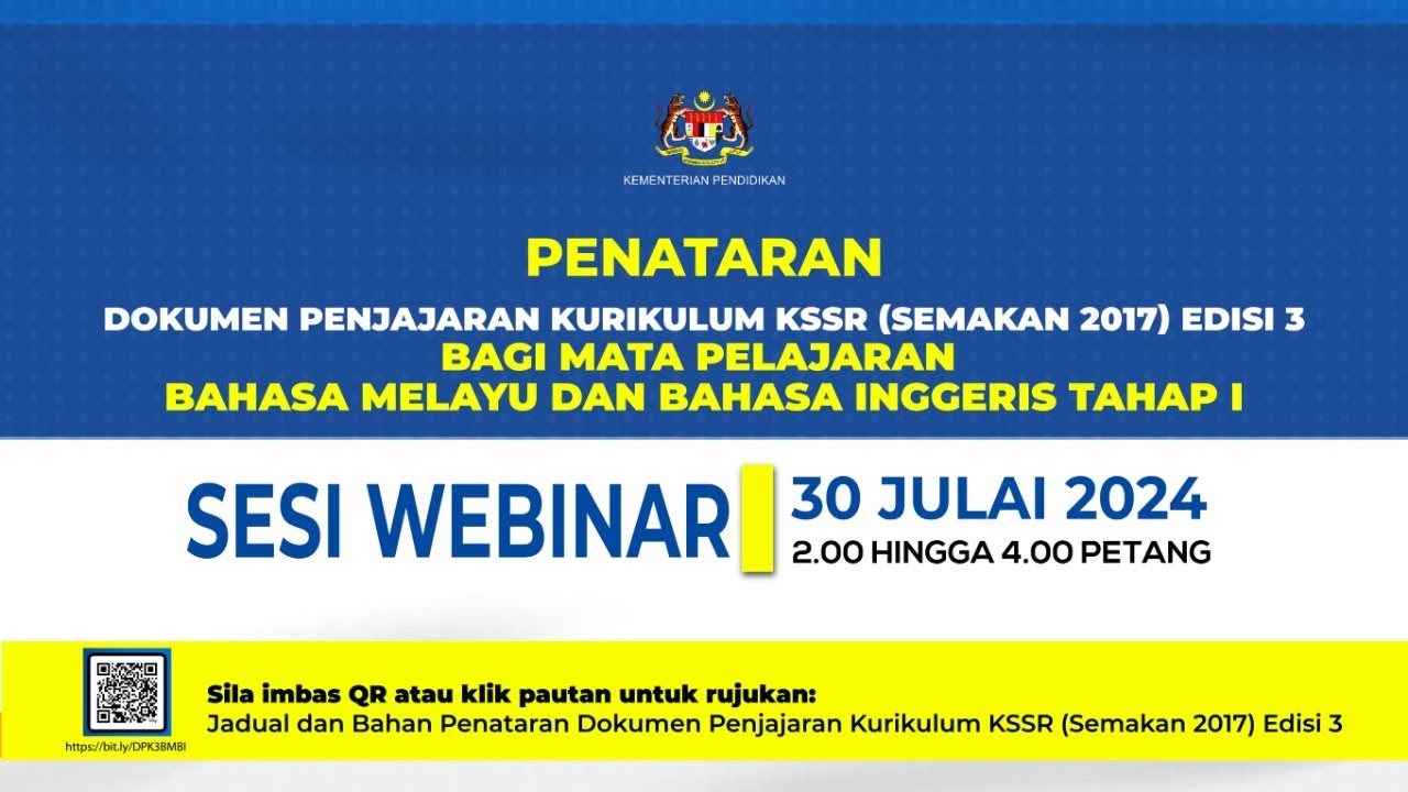 WEBINAR PENATARAN DOKUMEN PENJAJARAN KSSR BI (SEMAKAN 2017)