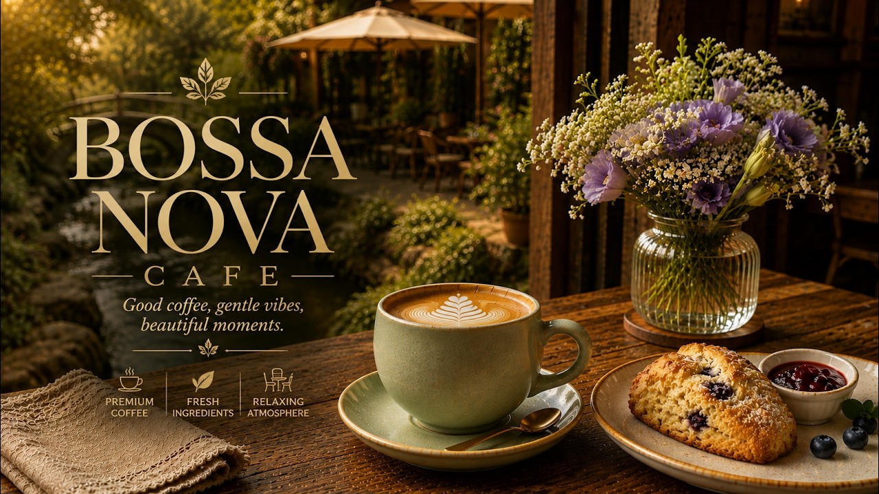 Relaxing Café Jazz ☕ Soft Bossa Nova Instrumental for Productivity