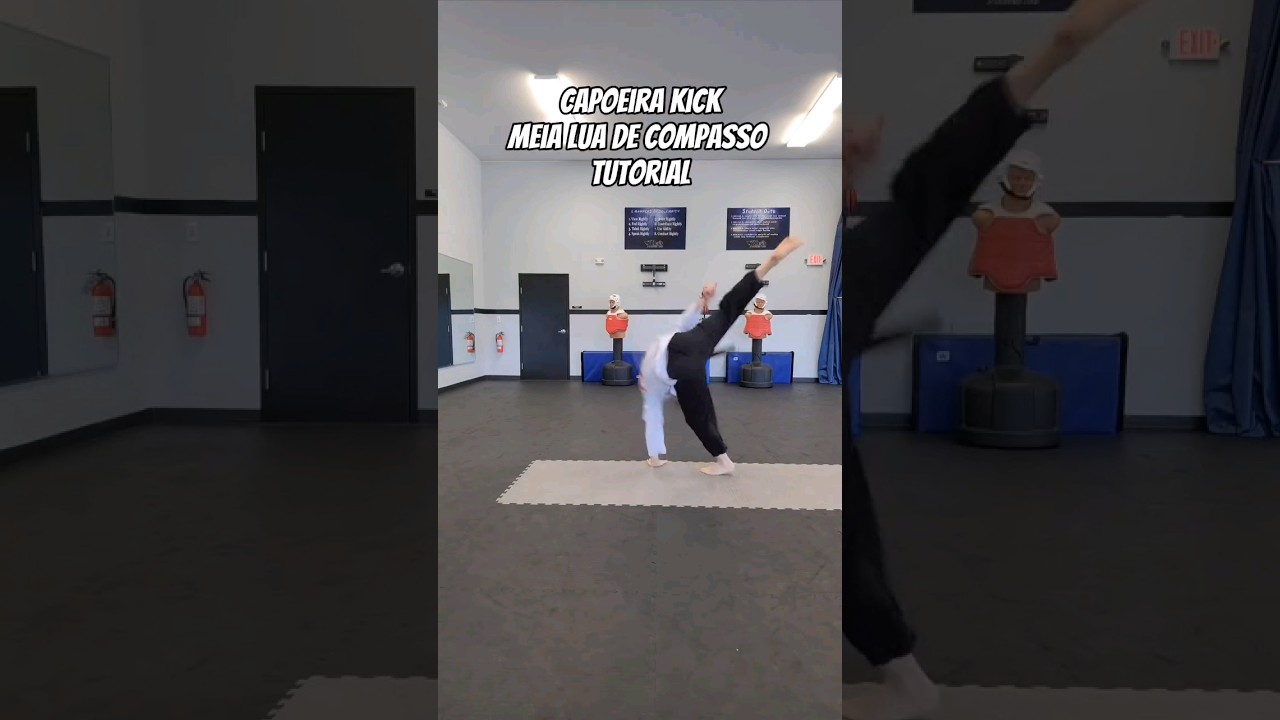 Capoeira Kick Meia Lua de Compasso Tutorial! Half Moon Kick #capoeira #martialarts #shorts