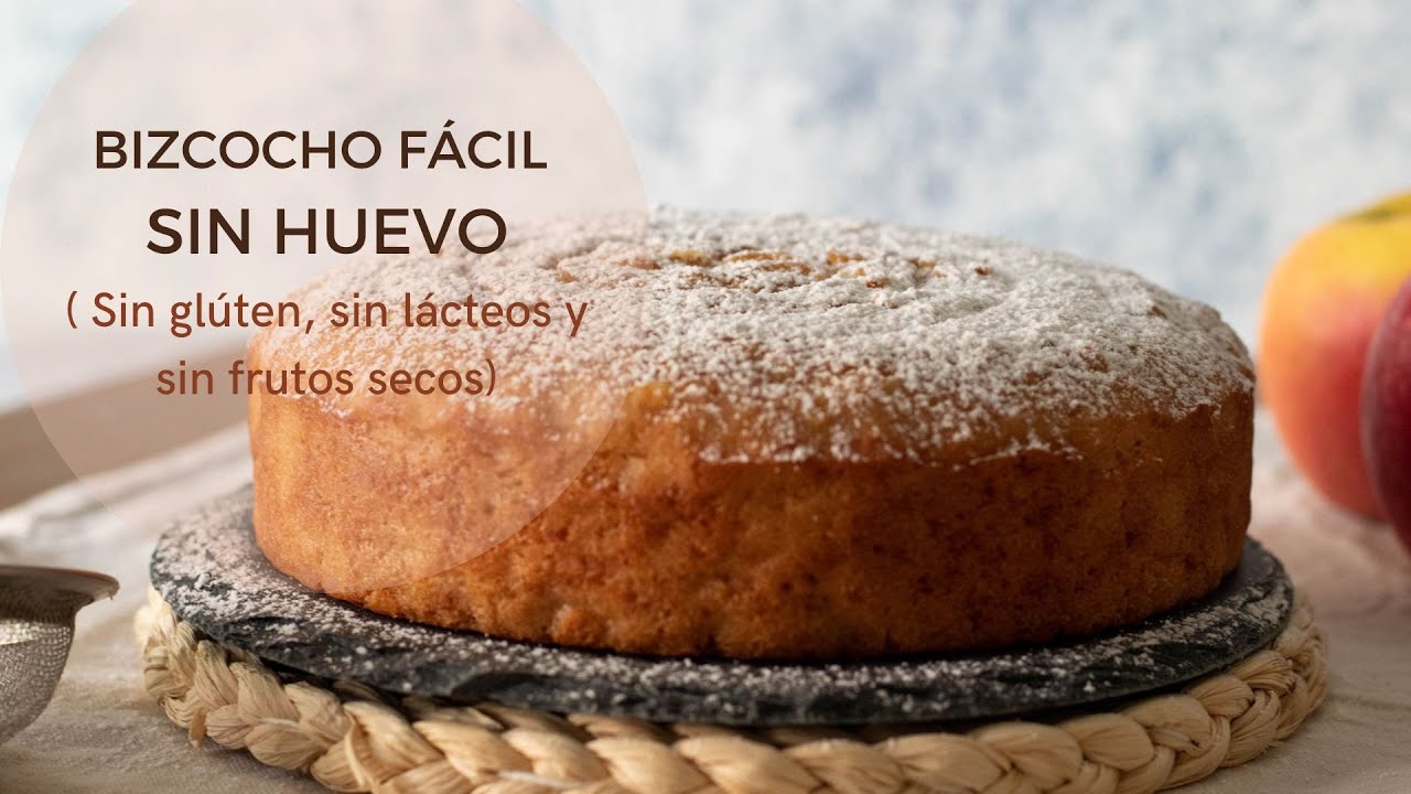 BIZCOCHO SUPER FÁCIL SIN HUEVO ( sin glúten, sin frutos secos, sin lacteos)| @Galletas del mundo