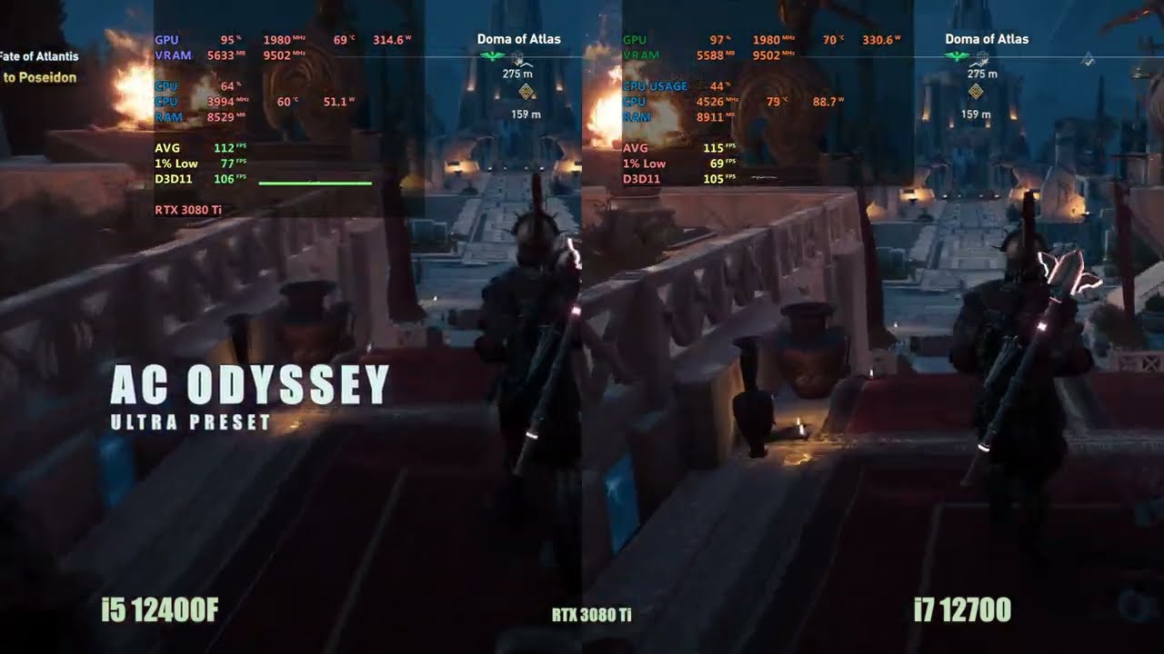 i5 12400 vs i7 12700  - 1440p gaming