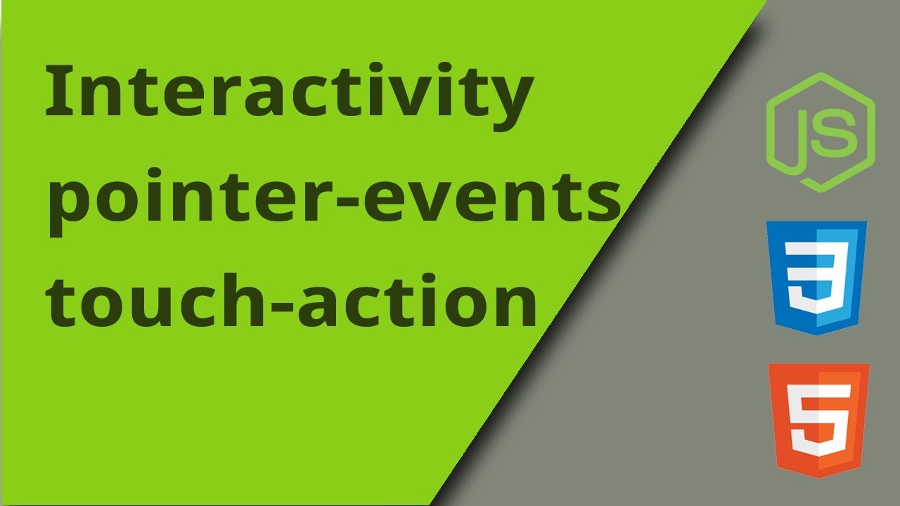 JS Interactivity with CSS pointer-events and touch-action