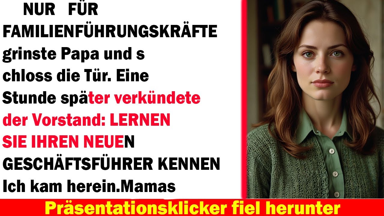 Sie schlossen mich vom Familientreffen aus – dann ernannten die Anteilseigner mich zum CEO