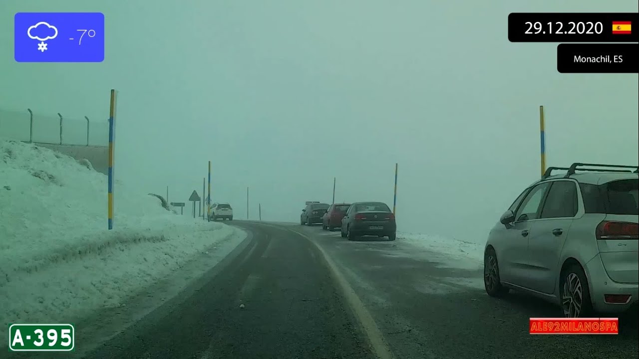Driving through Sierra Nevada (Spain) 29.12.2020 Timelapse x4