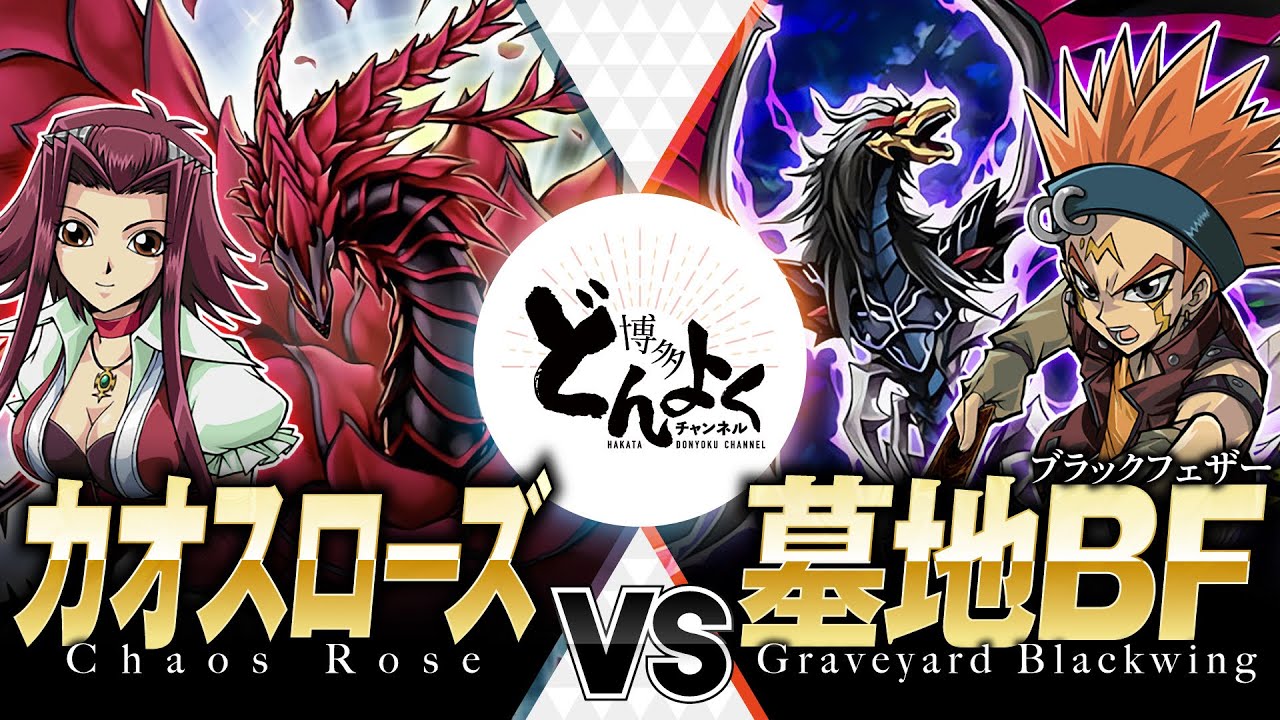 【#遊戯王】漆黒の華と翼織りなすシグナードラゴン対決！！カオスローズ vs 墓地BF【#博多どんよく】