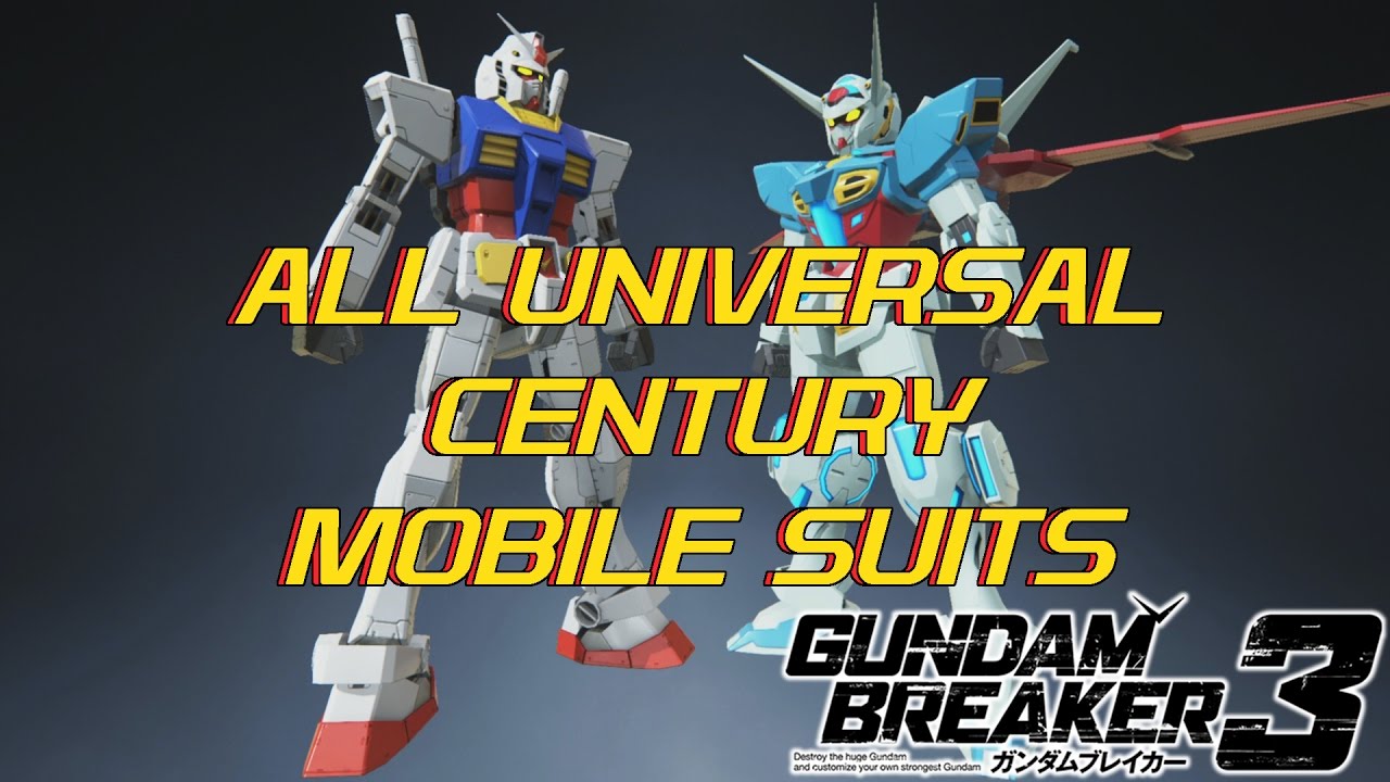 All Universal Century Mobile Suits in Gundam Breaker 3 (DLC Not Included)